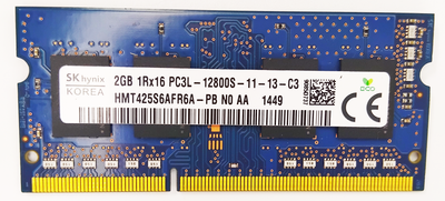 Оперативна пам'ять SK HYNIX 2Gb 1Rx16 PC3L-12800S Б/В