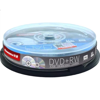 Диски Newsmy DVD+RW, записываемые диски, стираемые чистые диски, скорость 4x, емкость 4,7 ГБ, произведено в Тайване, упаковка из 10 штук.