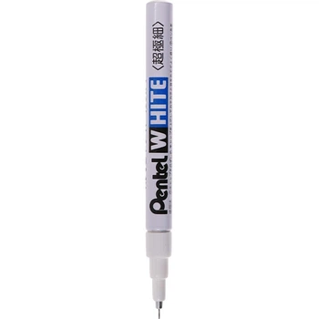 Маркер для фарби Pentel 0,5 мм з тонким наконечником, голчаста трубка, для підфарбовування та ремонту подряпин на масляній основі, білий, X100W-F