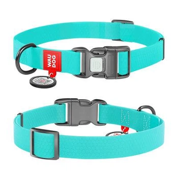 Нашийник для собак водостійкий WAUDOG Waterproof c QR паспортом, світонакоплювальний, пластикова пряжка-фастекс, Ш 25 мм, Дов 38-58 см (2780)