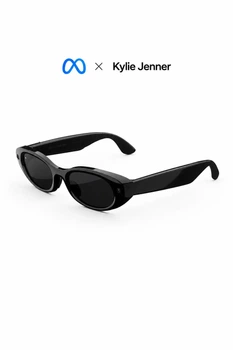 Смарт очки Meta Starfire Kylie Edition Classic Black с камерой 12 МП 3K видео Meta AI умные очки женские солнцезащитные с наушниками микрофоном Bluetooth аудио очки для блогера съемки Кайли Дженнер Kylie Jenner черные