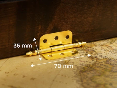 Петля фигурная 70х35 мм Золото (D-084-3м)
