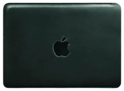 Кожаный чехол для ноутбука MacBook 13 из натуральной кожи Crazy Horse защитный для MacBook Air и Pro, зеленый 58595