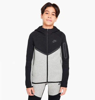 Детская толстовка Nike Tech Fleece Grey/Black M Серая, Черная HV5867-064