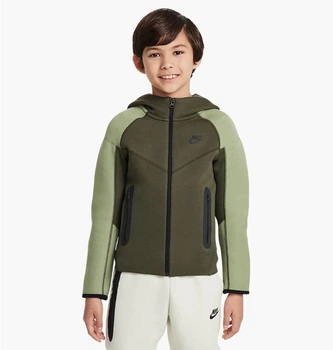 Підліткова толстовка Nike Tech Fleece Zip Up Hoodie XS Хакі FD3285-326
