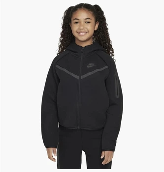 Детская толстовка Nike Sportswear Tech Fleece Girls Full-Zip Hoodie Black S Черная HV8695-010