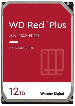 Жесткий диск (HDD) 3.5" SATA 12TB WD Red Plus 7200rpm/512MB (WD120EFGX)