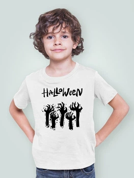 Футболка дитяча Stedman з принтом Руки зомбі Halloween Хелловін Білий 158-164