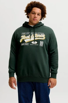 Худі з принтом Jack&Jones темно-зелений 8XL (ssw-011-green-3259)