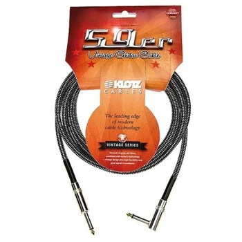 Кабель инструментальный KLOTZ 59 VINTAGE PRO GUITAR CABLE ANGLED 6 M