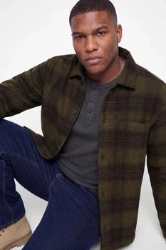 Сорочка в клітинку Jack&Jones хакі 6XL (400152-olive-13531)