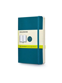 Записная книжка Moleskine Classic карманная, Нелинованная Аквамарин Мягкая (QP613B6) 9788867323593