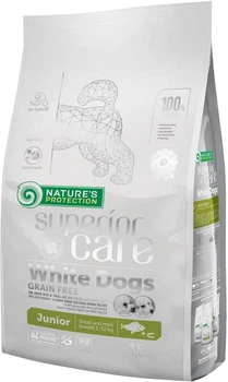 Сухий беззерновий корм для цуценят Nature's Protection Superior Care White Dogs Grain Free Junior Small and Mini Breeds 1.5 кг