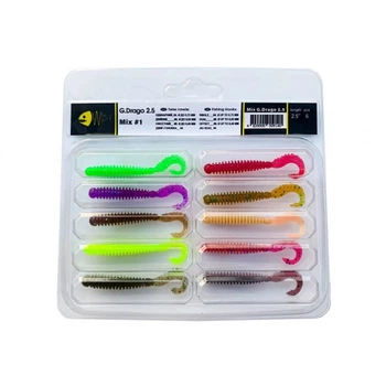 Набор силиконовых приманок Wist G.Drago 2,5'' Mix #1 2.5 дюйма (10 шт)