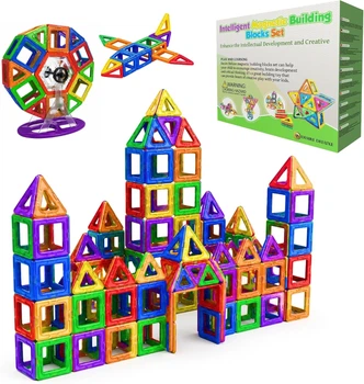 Магнітний конструктор Desire Deluxe Magnetic Blocks 94 деталі для створення 2D та 3D геометричних фігур ABS-пластик багатоколірний від 3 років - Уцінка