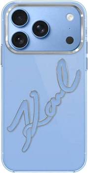 Etui Karl Lagerfeld IML Big Signature Resin Metal Frame do Apple iPhone 17 Pro Max/18 Pro Max Blue (KLHCP18X6HCKSRB)