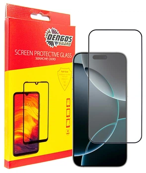 Захисне скло DENGOS для Apple iPhone 18 Pro Black (TGFG-458)