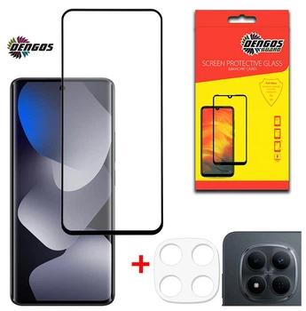 Комплект DENGOS Захисне скло для екрану+захисне скло для камери Xiaomi Redmi Note 15 4G Black (DG-TGSCP-14)