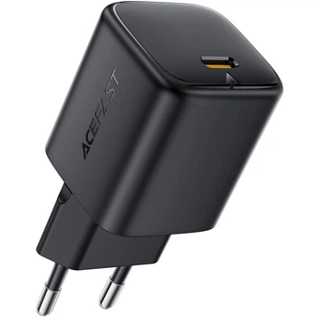 Зарядное устройство Acefast A134 1xType-C 67W 3A Gan Fast Charger Black (6974316285717)