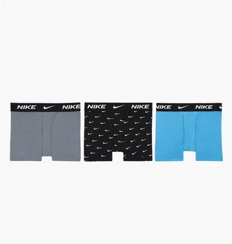 Трусы-боксерки подростковые Nike Dri-Fit Essential Cotton Stretch Kids' 3-Pack Boxer Shorts L Комбінований 9N0847-F66