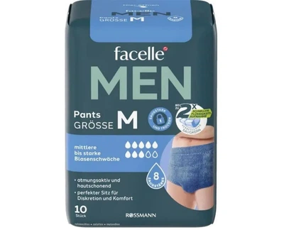 Підгузки-трусики чоловічі Facelle Men Medium 8 капель 10 шт