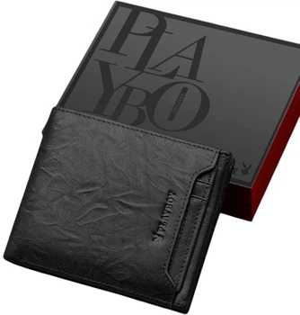 Гаманець чоловічий PLAYBOY шкіряний з відділенням для документів подарунковий