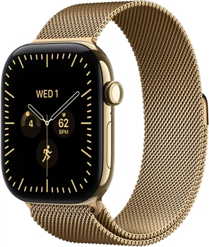 Смарт-часы Apple Watch Series 12 GPS + Cellular 42mm Radiant Gold Titanium Case with Radiant Gold Milanese Loop (MJGL4RK/A)