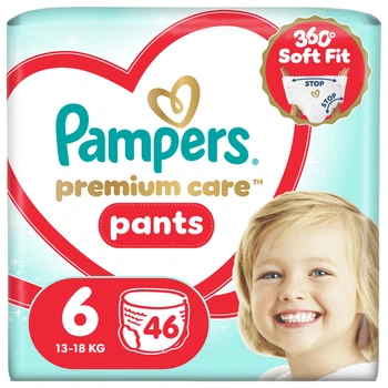 Подгузники Pampers Premium Care Pants Розмір 6 (13-18 кг) 46 шт (8006530320054)
