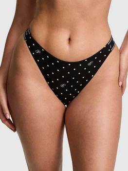 Трусики танга женские хлопковые Victoria's Secret 27240600 XL Черные (2652287855)
