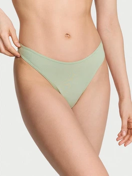 Трусики танга жіночі бавовняні Victoria's Secret 26819087 XS Світло-зелені (321158963753)