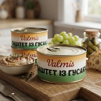 Паштет из гуся Valmis 290 г мясной паштет с гусиным вкусом в жестяной банке