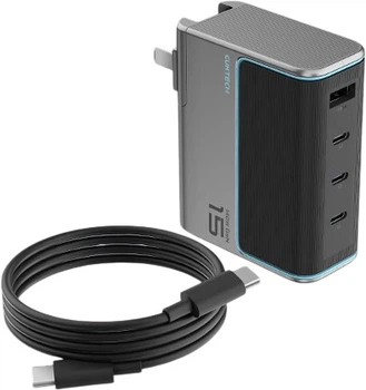 Зарядное устройство CUKTECH 140 Вт GaN четырехпортовое с PD 100 Вт для MacBook, Huawei и Samsung