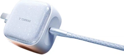 Зарядний пристрій TORRAS Apple [Нова модель 2026 року | Керамічний теплорозсіювач Ice], Зарядна головка для iPhone 17 Pro Max 45 Вт GaN Швидка зарядка для низьких температур, Невеликий зарядний пристрій Ice, сумісний з оригінальним 16