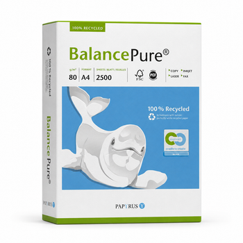 Бумага офисная EuropeanStandart BalancePure 100% Recycled A4 80г/м2 2500 листов