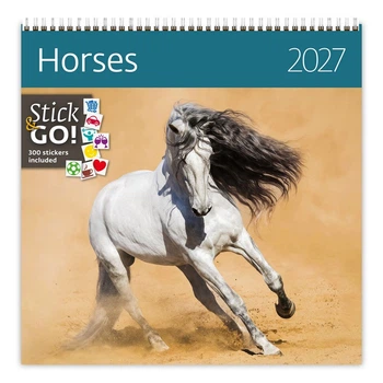 Календарь настенный Helma 2027 Horses, 30x30 см (LP03-27)