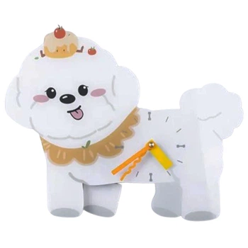 Часы настенные фигурные YiWu с животным декоративные Белый 42х32х5 см (HP-3Y-6-307)