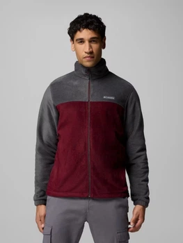 Толстовка флисовая, на молнии мужская Columbia 945421093 2XL Красный/Серый (1160776675)