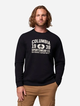 Світшот на флісі чоловічий Columbia 566623482 XL Чорний з принтом (1159862410)