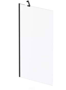 Шторка для ванни AM.PM Gem 80x140 см нерухома прозоре скло black W90UBS-080-140BM
