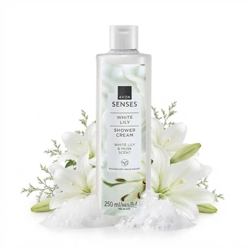 Avon senses , крем-гель для душу «біла лілія» 250 мл