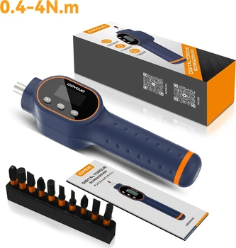 Цифрова динамометрична викрутка GOYOJO GMS4 (0.4-4 Nm) c набором магнітних біт 1/4″ 10 шт Blue (45100)
