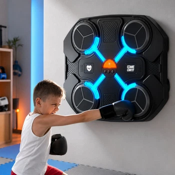 Настінний боксерський тренажер із музикою, Bluetooth, RGB-підсвіткою та регулюванням швидкості