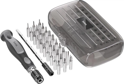 Набор Магнитная Отвертка с Битами Hoco UT10 (32 в 1) Grey and Black (45342)