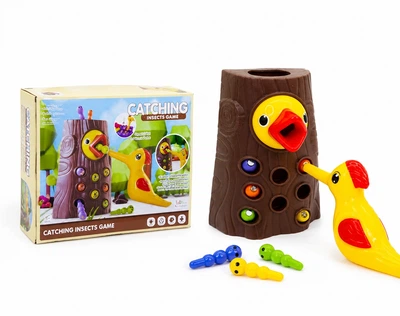 Магнитная игра «Накорми птичку» с червячками