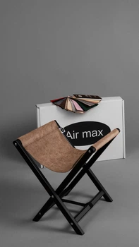 Подставка под сумки Air max белое дерево и коричневый велюр