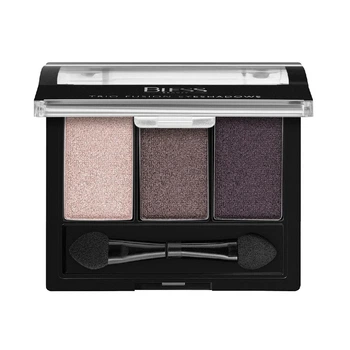 Тіні для повік компактні Bless Beauty Trio Fusion Eyeshadows №06 Рожевий Нюд П+Коричневий П+Бордово-Коричневи