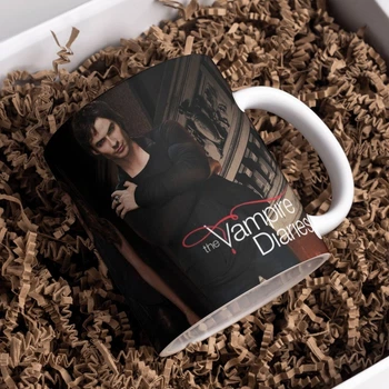 Чашка чорна хамелеон з блискітками матова The Vampire Diaries Щоденники вампіра 330 мл (ЩВ00766)