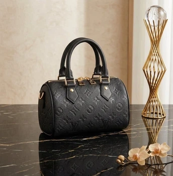 Брендовая женская сумка Louis Vuitton Nano Speedy Monogram с ручками и ремнем через плечо