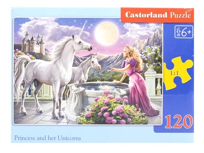 Пазл из 120 деталей «Принцесса и единороги» CASTORLAND (В-13098)