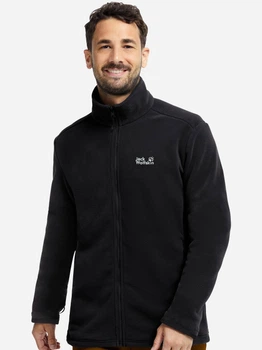Толстовка флисовая на молнии мужская Jack Wolfskin Taunus 200 Fz M A65797-6000 L Черная (4064886649827)